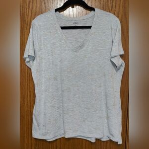 Women's a.n.a Gray With Gold Birds Tee Shirt Top, Size XXL